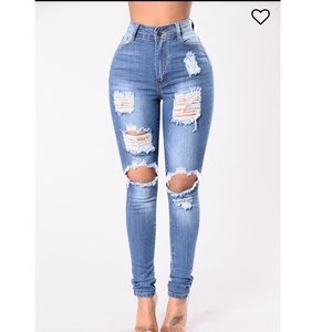 Fashion Nova Say Yes to Distress Jeans